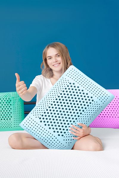 Viscofoam Air Therapy Air Channel Orthopedic Pillow Visco Pillow Blue 60X40X16Cm