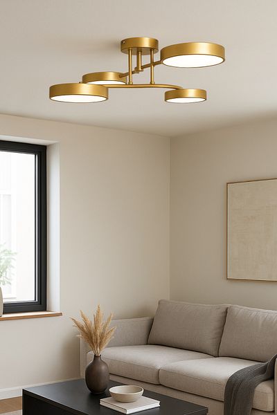 Fer Avize Modern Decorative Led 4L 3 Colors Luz Energy-Saving Use in Living Room, Kitchen, Dressing Room