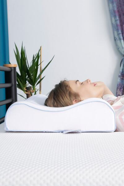 Viscofoam Anatolia High Anti-Sweat Neck Supported Orthopedic Pillow Gel Visco Pillow - 60X40X14-12Cm