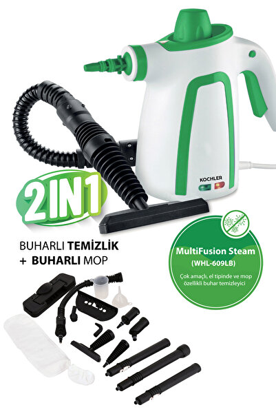 kochler WHL-609LB 2-in-1 Buharlı Temizlik Makinesi – El Tipi ve Mop Özellikli, Çok Amaçlı Temizlik