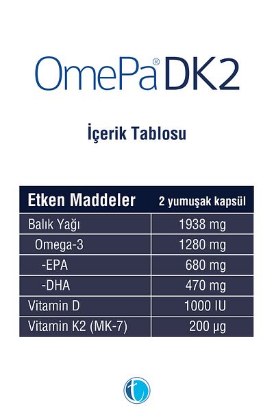Omepa Dk2 50 Soft Capsules D3K2 Omega 3 Fish Oil