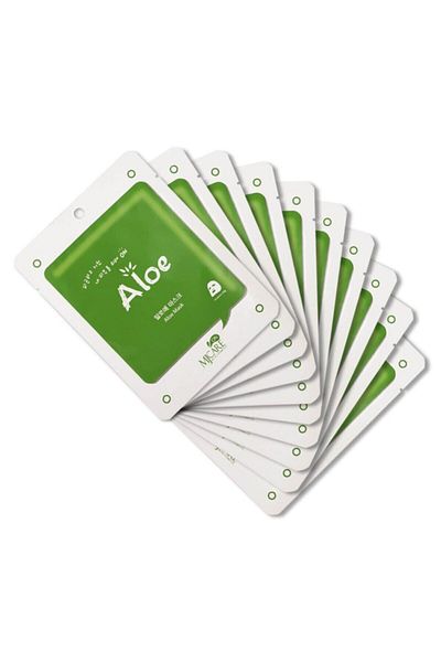 Mjcare On Aloe Mask - Aloe Vera Extract Face Mask 10 pcs