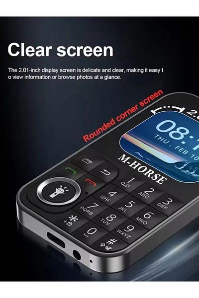 MACON هاتف M-Horse بتصميم فريد بطاقة 1 2G رباعي النطاق GSM ثنائي الشريحة