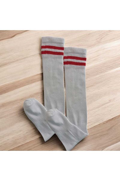 HAYEL 2 pairs multicolor hoop unisex girls boys kids football carpet field match socks gaiter sports fan