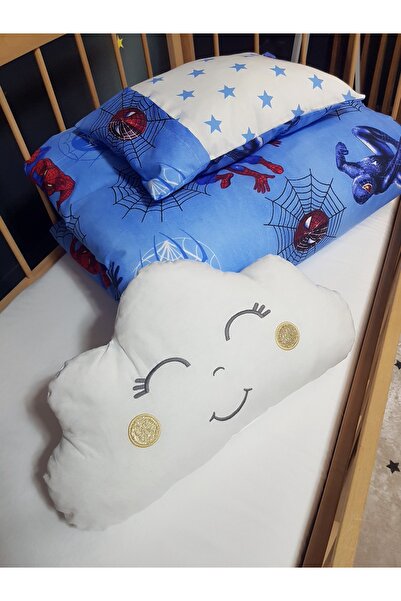 bebek_iklimi Baby Boy Sleeping Set - Double Sided 95X135 Quilt, Sheet, Pillow, Cloud Pillow