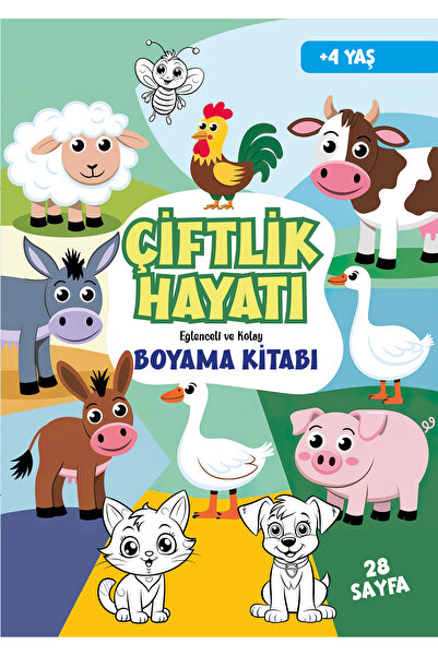 Jüpiter Çocuk Yayınları Çiftlik Hayatı Boyama Kitabı | Çocuklar Için | 28 Say...
