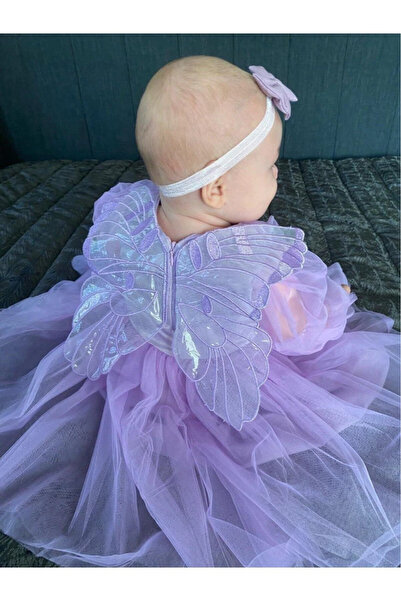 Minizade Yazlık Tütülü Astarlı Bebek Elbise Çocuk Elbise Kız Çocuk Doğum Günü...