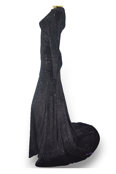 KLASTARZ #HOMESTORE #S #36 #BALIK #KADİFE #ASİL #ZARİF #TESETTÜRE #UYGUN #KUYRUKLU #ABİYE #GECE #ELBİSESİ