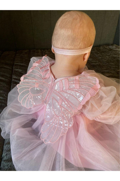 Minizade Yazlık Tütülü Astarlı Bebek Elbise Çocuk Elbise Kız Çocuk Doğum Günü...