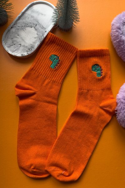 AYDK Cute Dragon Embroidered Colorful Casual Summer Winter Unisex Socket Socks