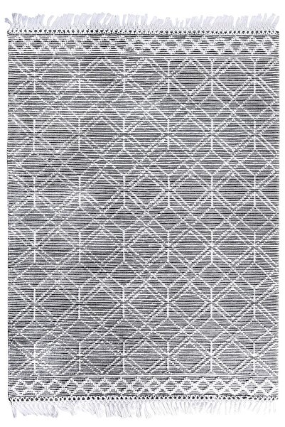 MYHOME HALI Oslo Iskandinav Şahane El Dokuma %100 Doğal Pamuk Yumuşak Gri Yık...