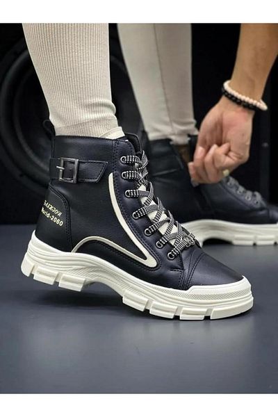 Conpax Ghete de damă cu lanț din piele artificială Phylon Sole 5432 negru-bej