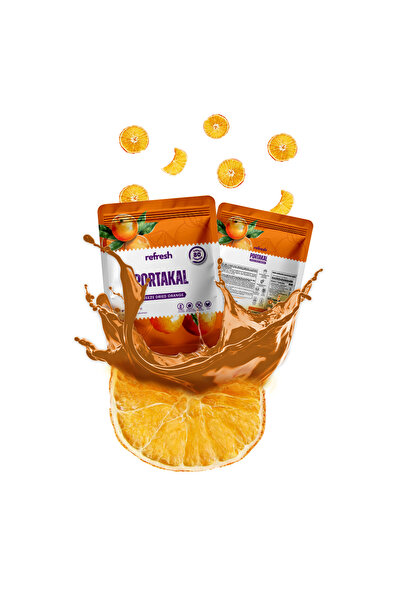 Refresh Chips Freeze Dried Portakal - Dondurularak Kurutulmuş Meyve - Freeze Dry Meyve Kurusu 20gr
