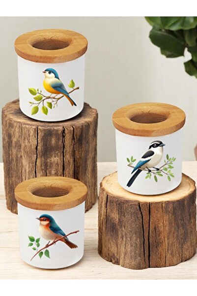 lili hediyelik Suport pentru stilou din ceramică de birou, cu capac din lemn ...