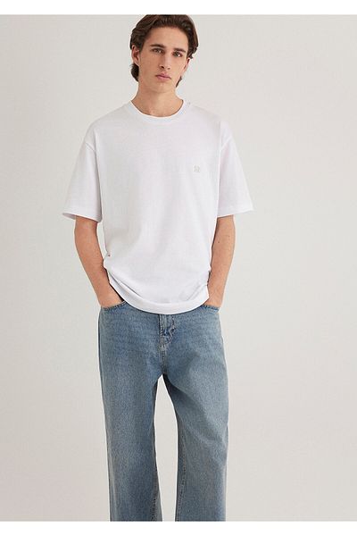 Mavi Pro White Basic T-Shirt Loose Fit / Loose Relaxed Εφαρμογή 0612757 -620