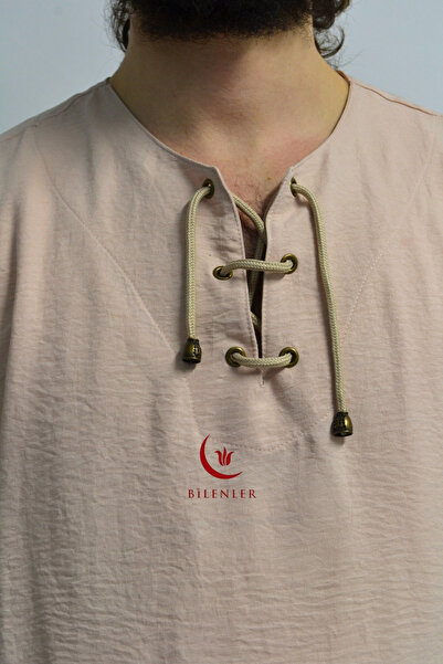 Bilenler Men's Suit for Hajj and Umrah - Elastic Trousers & Stand Collar Shirt