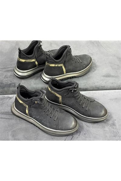 JAMES FRANCO 6344 Nubuck Δερμάτινες Εισαγόμενες Ανδρικές Μπότες Καθημερινές χωρίς κορδόνια