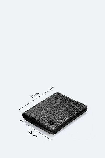 Avva Men's Black 100% Leather Wallet B 009562