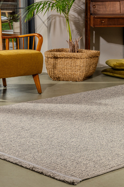 KREASYON HALI Bravvo BR006 Gri Hav Toz Vermez Salon Mutfak Koridor Oturma Odası Yolluk Dokuma Kilim