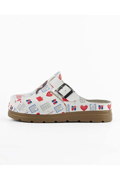 DR KLOMPA Women Doctor Slippers Ms1034 Girl Doctor Printed Orthopedic Sabo Slippers
