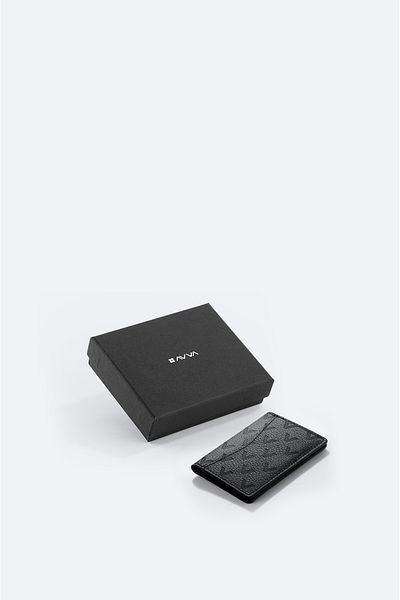 Avva Men's Black 100% Leather Wallet with Gift Box B 009564