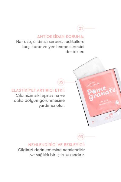 Mjcare On Pomegranate Mask - Pomegranate Extract Face Mask 10 Pcs