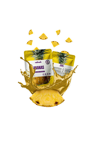 Refresh Chips Freeze Dried Ananas - Dondurularak Kurutulmuş Meyve - Freeze Dr...
