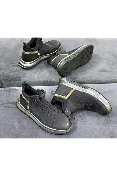 JAMES FRANCO 6344 Nubuck Δερμάτινες Εισαγόμενες Ανδρικές Μπότες Καθημερινές χωρίς κορδόνια