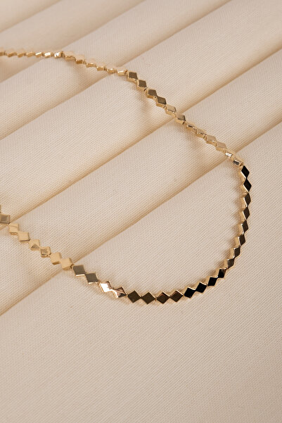 Safir Kuyumculuk Altın Kare Vagon Gerdanlık Kolye