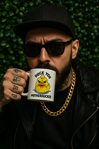 cakaybu Duck You Motherducker Teddy Bear Afilli Mug 225ml