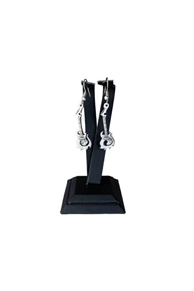 GOSSİP TEAM Antik Gümüş Kaplama Vintage Sallantılı Alevli Gitar Küpe