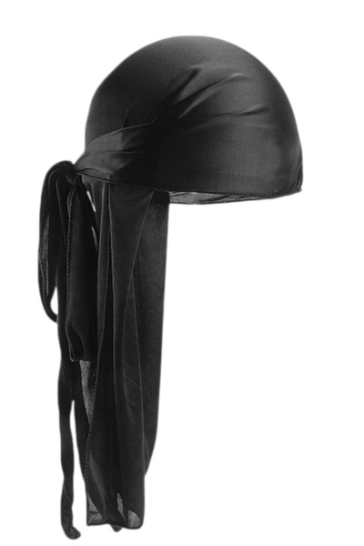 ESUSO 11 Renk Parlak Saten Kumaş ,durag Bandana ,kafa Bandı ,durags Siyah