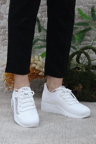 Guja Pantofi de damă Daily 24y301 Pantofi sport albi cu talpă înaltă
