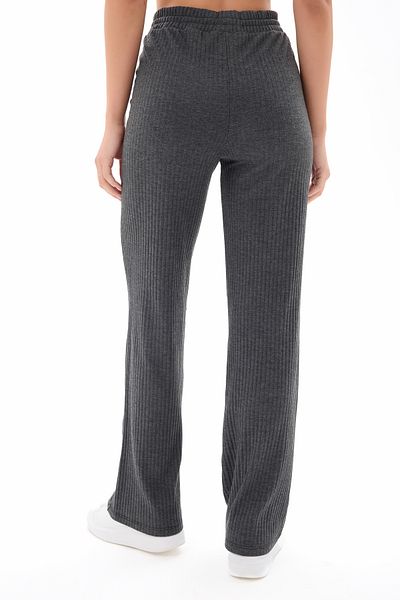 vesantia Pantaloni de sport antracit Palazzo cu snur cu picioare largi
