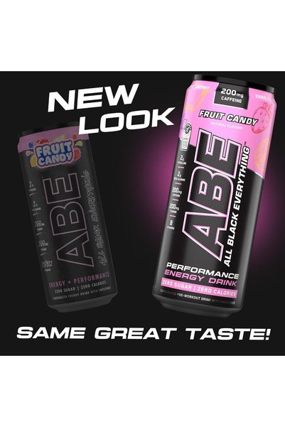 applied nutrition Abe Pre Workout Cans, Energy Performance Drink, Fruit Candy, (PACK OF 12 CANS X 330ML)