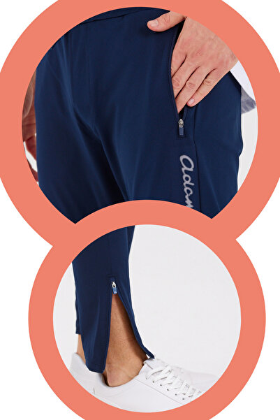 Adams Ανδρικό παντελόνι με φερμουάρ με κανονική εφαρμογή