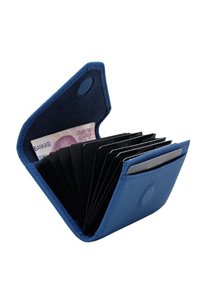 Meskanto Πορτοφόλι ακορντεόν από γνήσιο δέρμα