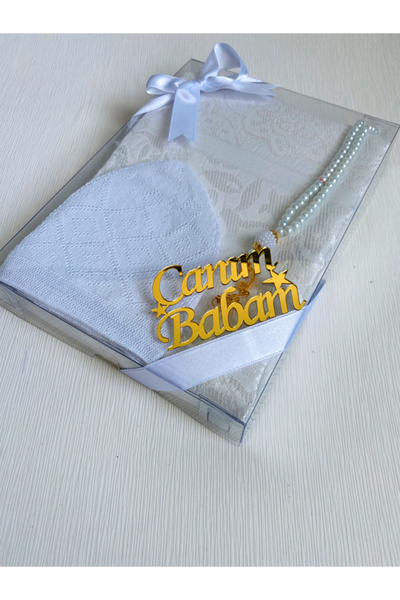 MinikButik BABALAR GÜNÜ HEDİYESİ/SECCADE TESBİH SETİ