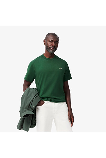 Lacoste Erkek Classic Fit Bisiklet Yaka Koyu Yeşil T-shirt