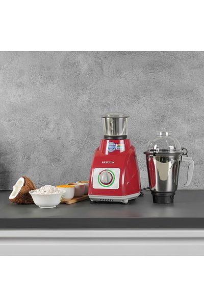 KRYPTON 2 In 1 Mixer Grinder 550w – Stainless Steel Jars Blades, 3 Speed Control, For Smoothies Spices