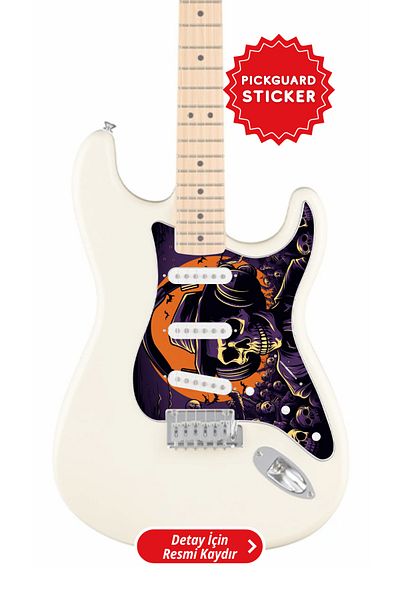 SALVADOR Strat Case Electric Guitar Sss Pickguard Sticker (Skull2)