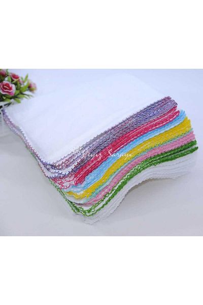 Style Pânză de brânză din bumbac brodat / 90 Cm X 90 Cm--/ 25 buc