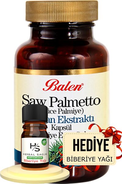 Balen Saw Palmetto (Dwarf Palm) Nettle Extract 60 Capsules Hrblsglk Rosemary Oil (Gift)