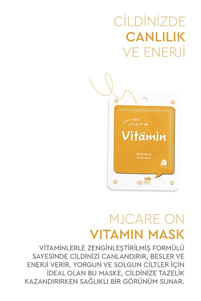 Mjcare On Vitamin Mask Vitamin Face Mask Pack of 5
