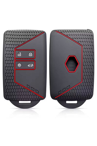 emii auto spare parts Renault Clio 5 Megane 4 E-Tech Koleos Rafale Austral Captur Zoe Compatible Key Case Cover Black/Red