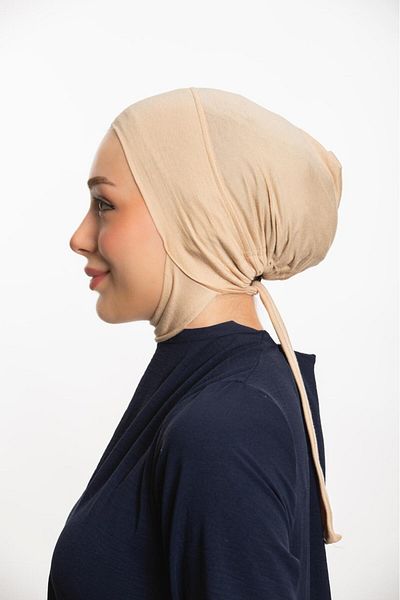 Modamelita Women's Hijab Large Volume Practical Seamless Tied Non-Slip Bonnet Neck and Chin Bottom Recovers Bonnet