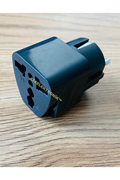 ATAELEKTRONİK Siyah - Priz Çeviri Seyahat Adaptörü Universal Fiş Çevirici Usa...