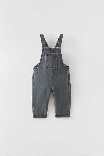 Magu Children's Denim Salopet – Overalls with Straps, Pockets and Adjustable Straps