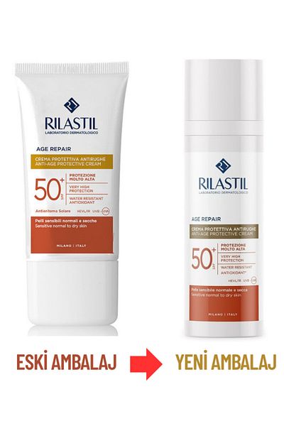 Rilastil Age Repair-Anti-Aging and Anti-Blemish Formation Facial Sunscreen Spf50+ 50ml