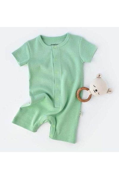 Magu Unisex Baby Organic Cotton Short Sleeve Jumpsuit